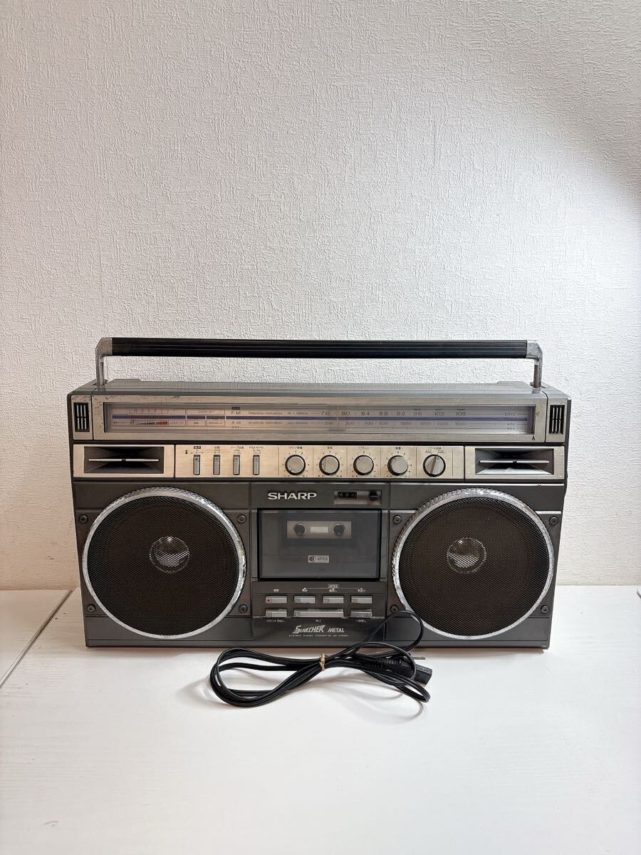 2601 SHARP シャープ GF-318SB ラジカセ 昭和レトロ 現状品 未チェックジャンク