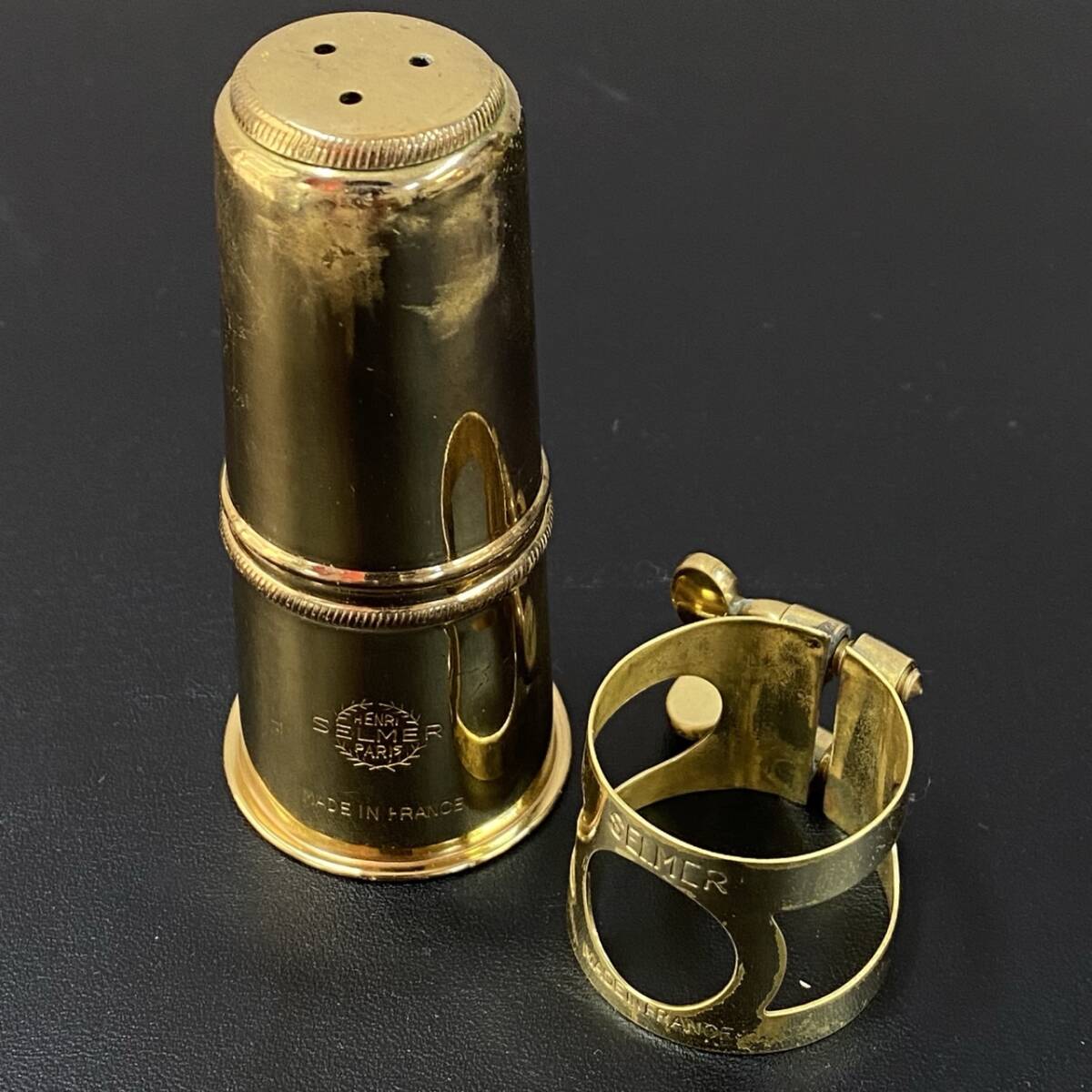 Selmer ／セルマー ligature + cap GL （リガチャー＆キャップ） テナーサックス用リガチャー 中古品