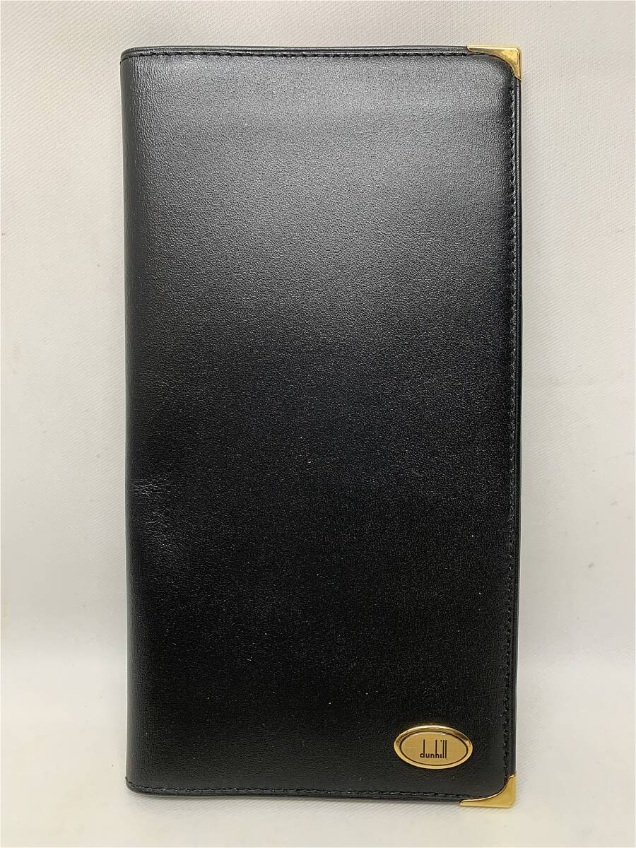 未使用品 Dunhill ダンヒル オックスフォード ロゴ ロングウォレット 札入れ 長財布 レザー ブラック 12時間以内に発送