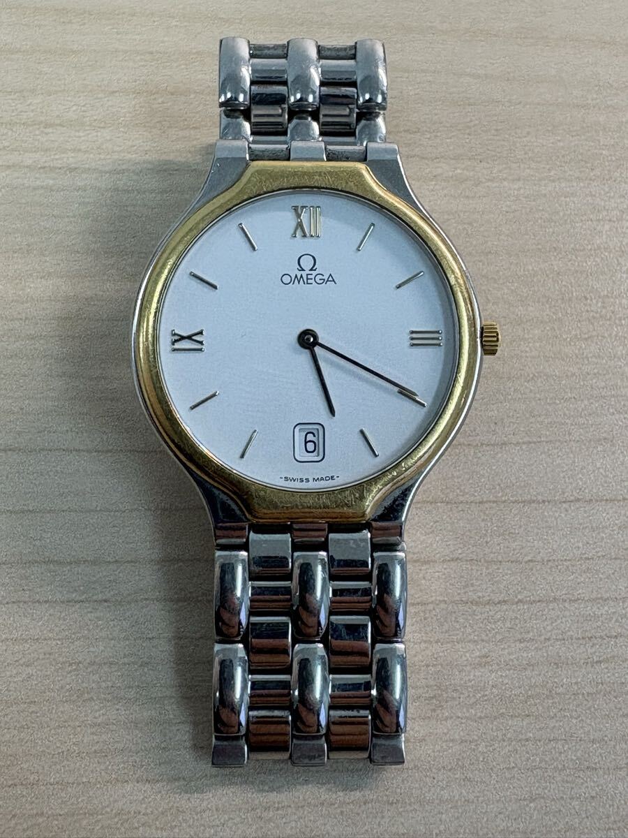 T03 OMEGA オメガ デビル 196.0316 396.1016 55578387 SS QZ ホワイト文字盤 メンズ腕時計 稼働品