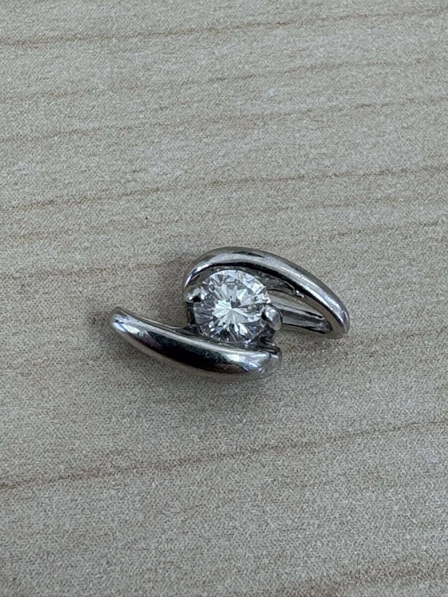 5M04 Pt900 プラチナ ダイヤ ルース デザイン 1粒 0.19ct 総重量約1.1g