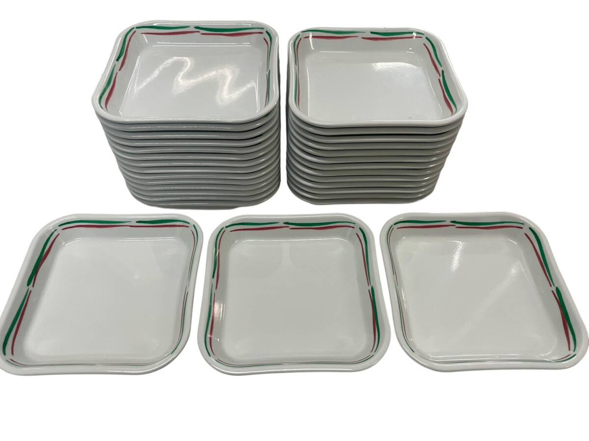 ☆30枚セット☆業務用メラミン食器 マルケイ 国際化工 D73SJ 和食器 正角小皿 取り皿 小皿 角皿 メラミン食器 まとめ売り