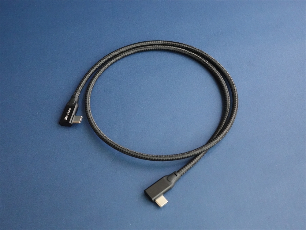 Mauknci Type C to Type C ケーブル L字 PD対応 100W/5A 超急速充電 USB3.1 Gen2 タイプc ケーブル E-Markチップ搭載 80cm