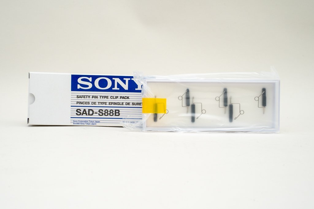 ソニー セーフティピンタイプクリップ SONY SAD-S88B(6個１組）No.3 未使用品　ラべリアマイクロホンECM-88B　26051306