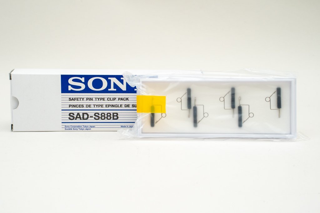 ソニー セーフティピンタイプクリップ SONY SAD-S88B(6個１組）No.2 未使用品　ラべリアマイクロホンECM-88B　26051305