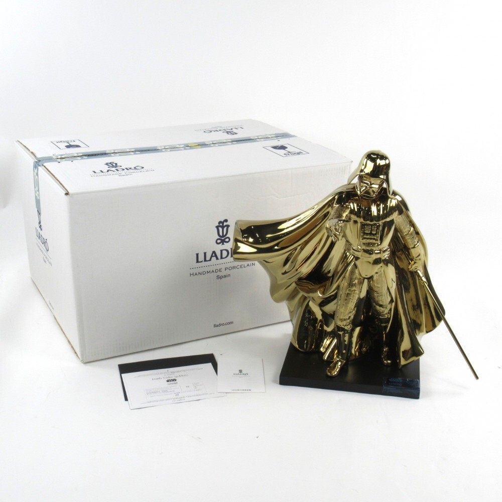 Lladro リヤドロ 世界限定生産 70周年記念 9704 24/70 スターウォーズ ダースベイダー ゴールド gold 金 フィギュリン 箱付 ※同梱不可