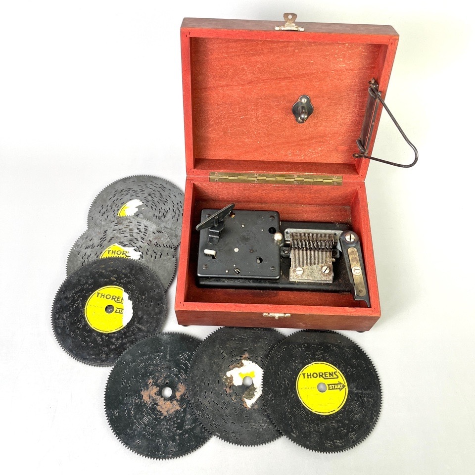 Thorens トーレンス ディスクオルゴール スイス製 ディスク6枚付き オルゴール 骨董