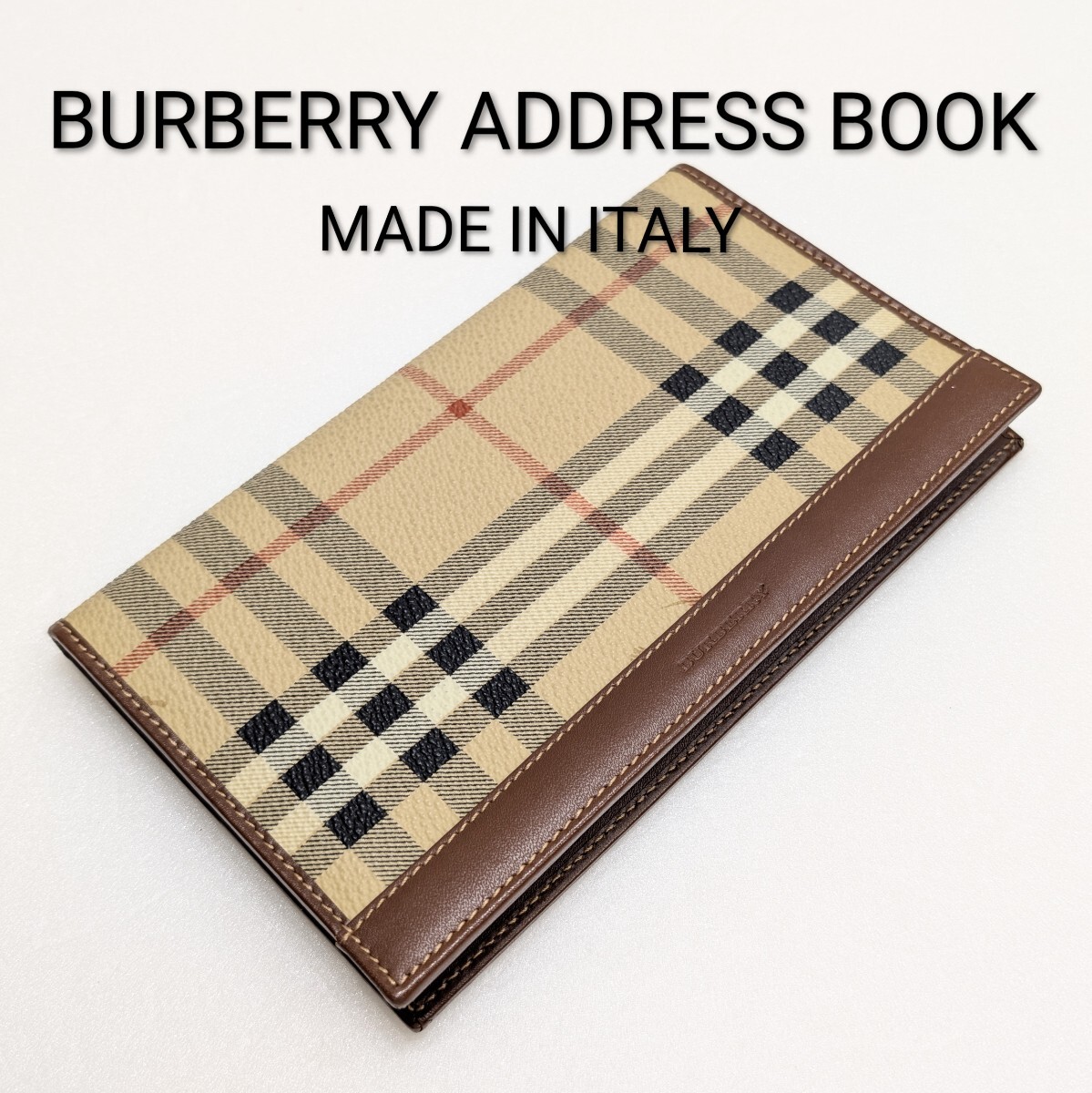 未使用 BURBERRY バーバリー ノバチェック アドレス帳 中の帳面を替えて 行動予定表 日記 ダイヤリー Diary Notebook 電話帳 メモ帳などに