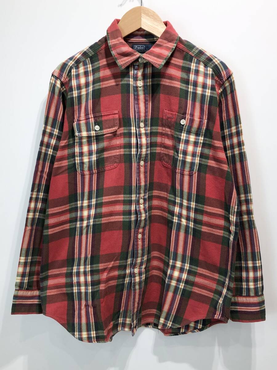 Polo by Ralph Lauren チェック柄 ネルシャツ コットン ポロバイラルフローレン ボーイズ 古着 ヴィンテージ SIZE：L（14-16）■T0506②