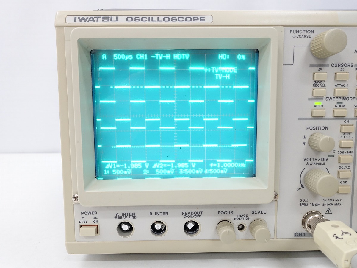IWATSU SS-7830 アナログオシロスコープ 300MHz 4CH同調OK *449298