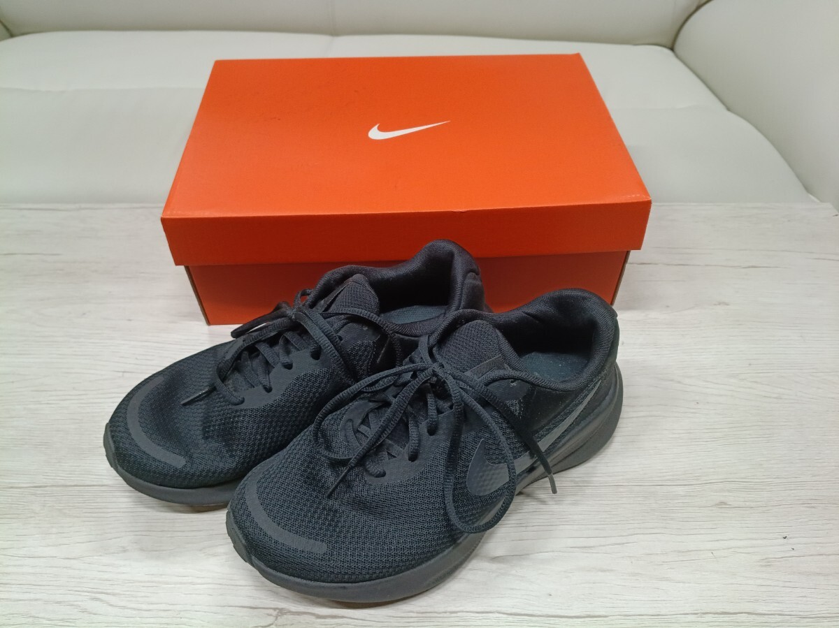 LM531-A72/ NIKE ナイキ スニーカー 黒 25cm 箱付き ランニングシューズ ローカット メンズ 中古 ブラック