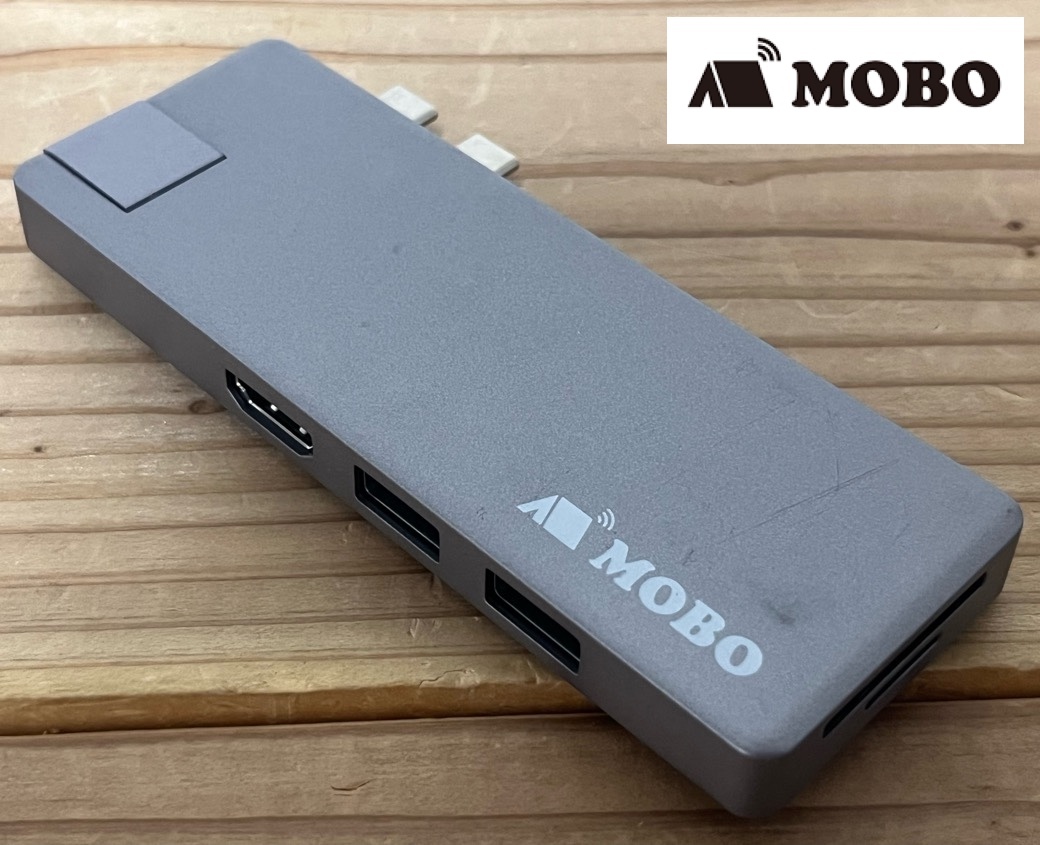 MOBO Dual USB - C Dock + LAN AM-TC2D02SG 中古 モボ マルチポートドック USB-C Gigabit LAN HDMI USB-A ポート SD MicroSDカードスロット