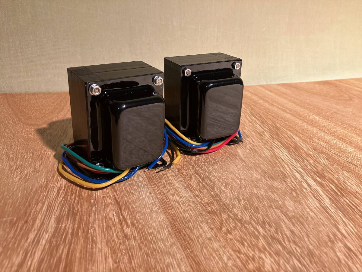 新同！真空管アンプ6ＢＭ８やEL-84 (6BQ5)，6V6GT、7189、6GA4、 等用 5K/10WＳＧ端子 シングル縦置き 出力トランス ペア