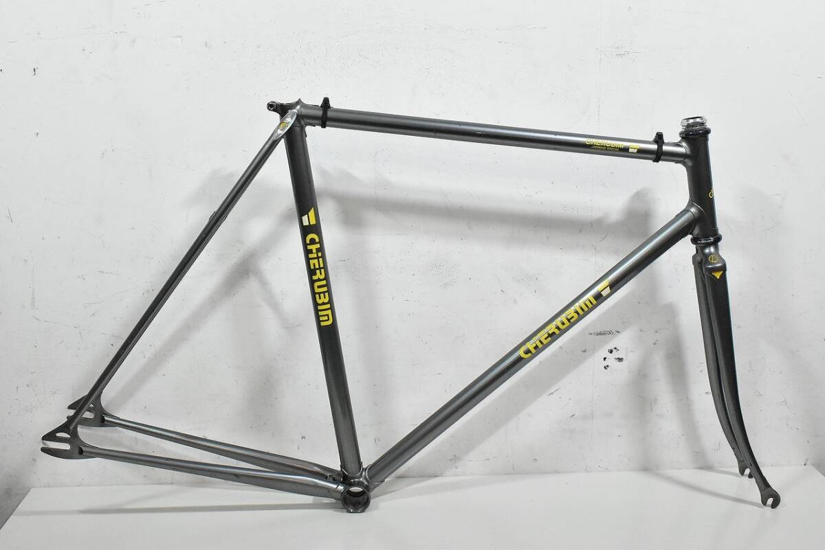 ケルビム CHERUBIM クロモリ ピスト フレームセット 700c 【補修痕有】【カウマン鎌倉】