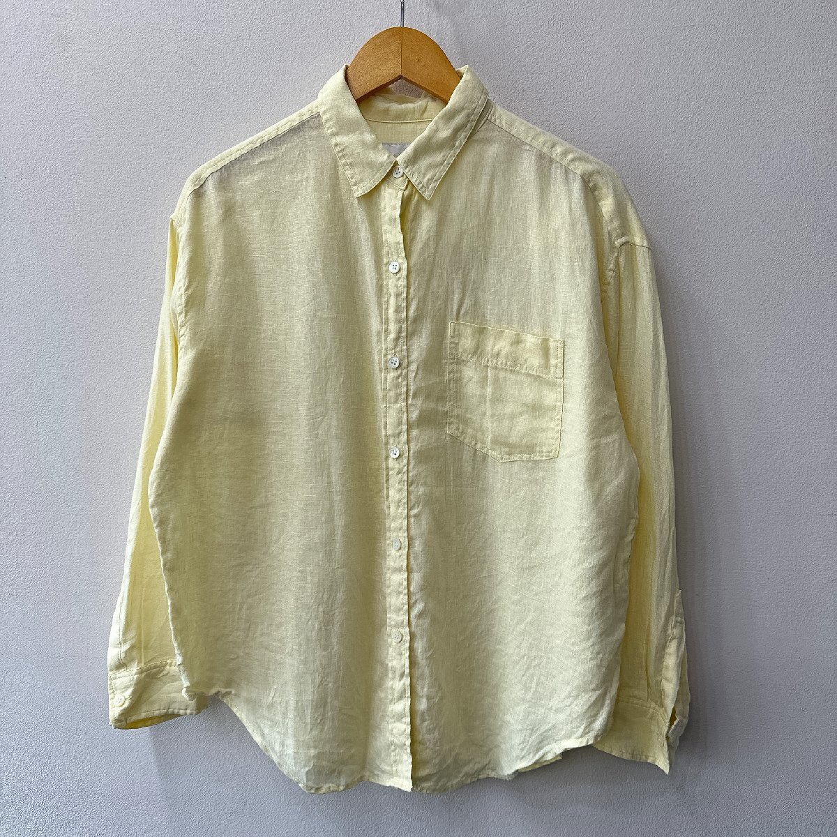 JOURNAL STANDARD relume ジャーナルスタンダードレリューム バンドカラー 長袖 シャツ サイズ M /イエロー レディース 春 秋 カジュアル