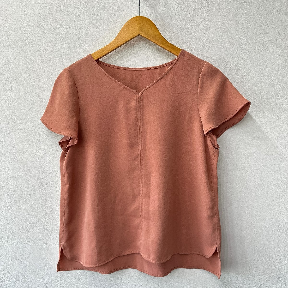 NATURAL BEAUTY BASIC ナチュラルビューティーベーシック フリル袖 ブラウス サイズ M /ピンク レディース 夏 ナチュラル カジュアル
