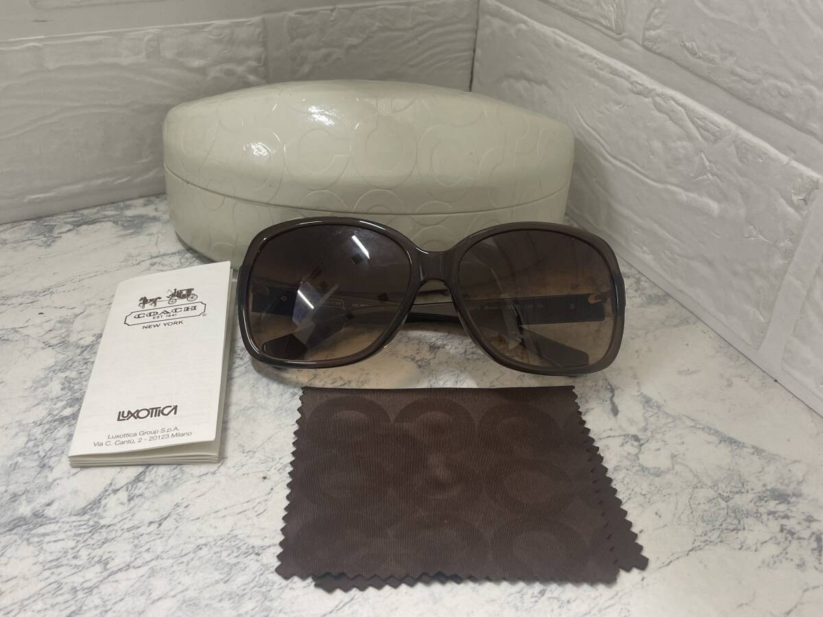 COACH コーチ サングラス HC 8032 （L908 Perri） Z 5023/13(Brown） 度なし ケース付き USED
