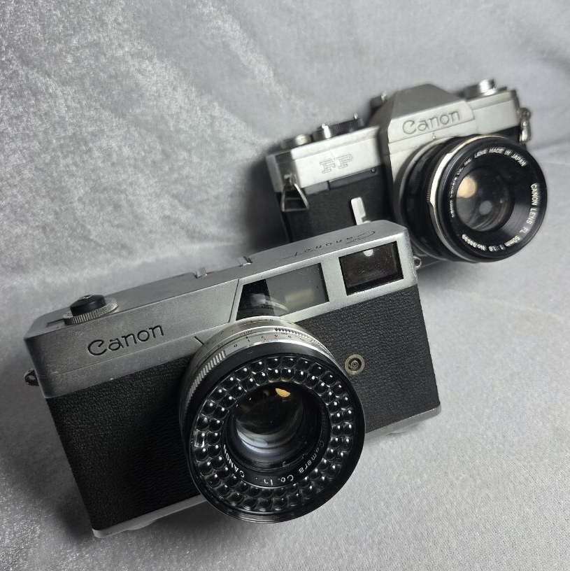 【2台】Canon キャノン キヤノン FP 一眼レフカメラ キヤノネット レンズシャッター式レンジファインダーカメラ 1円スタート