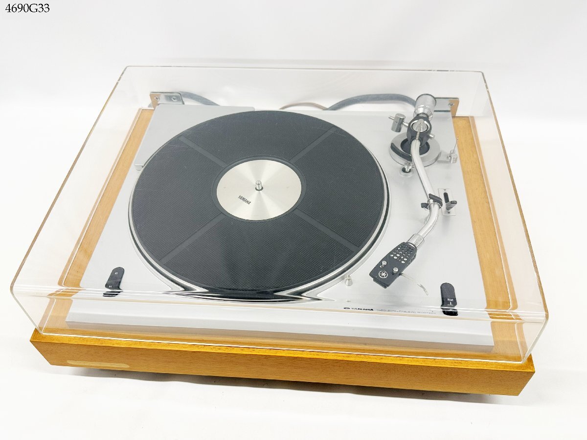 YAMAHA ヤマハ YP-700C ターンテーブル レコードプレイヤー カートリッジ SHURE シュアー M75MB TYPE2 B T2 通電可 オーディオ機器4690G33.