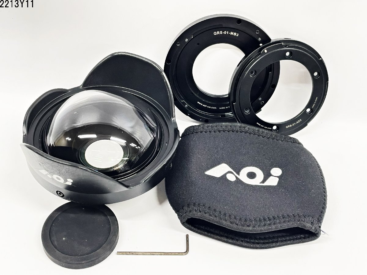 AOI エーオーアイ UWL-400A 水中 ワイドコンバージョンレンズ QRS-01-MB3 QRS-01-AD3 QRSアダプター付 2213Y11-9