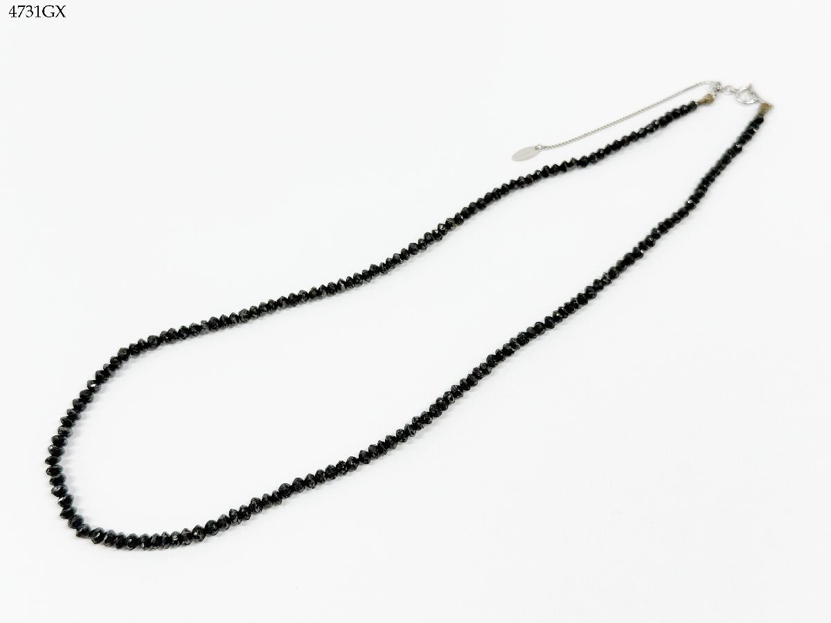 ブラックダイヤ ネックレス 留め具 K18WG 30.16ct 刻印 重量 約6.8g レディース アクセサリー 4731GX-20