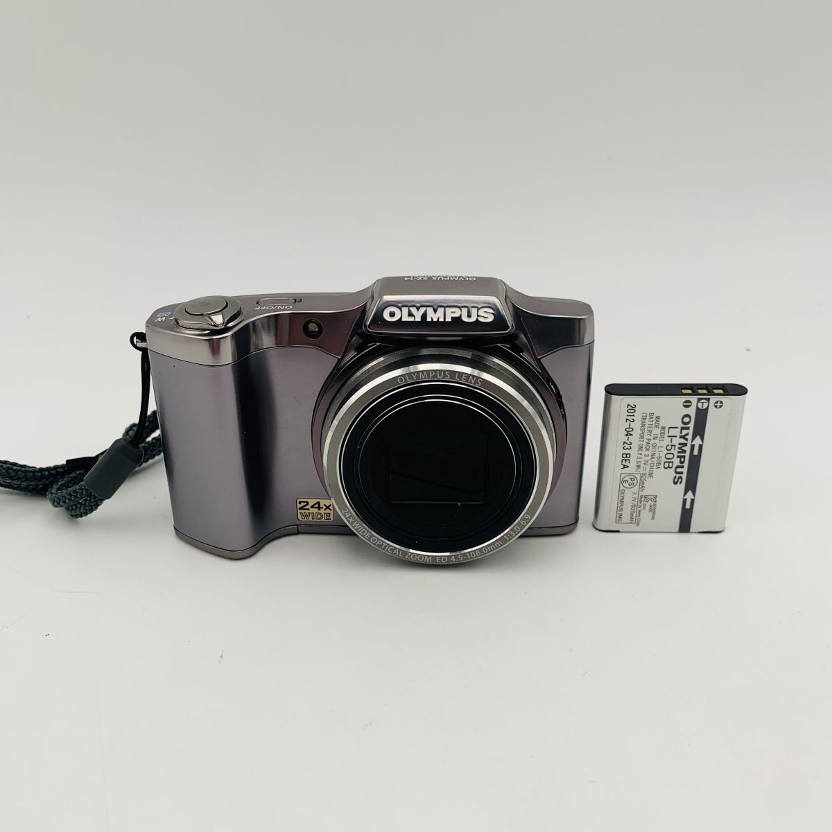 【シャッター動作OK】OLYMPUS デジタルカメラ SZ-14 1400万画素 光学24倍ズーム 3Dフォト機能 シルバー SZ-14 SLV バッテリー付き #260524