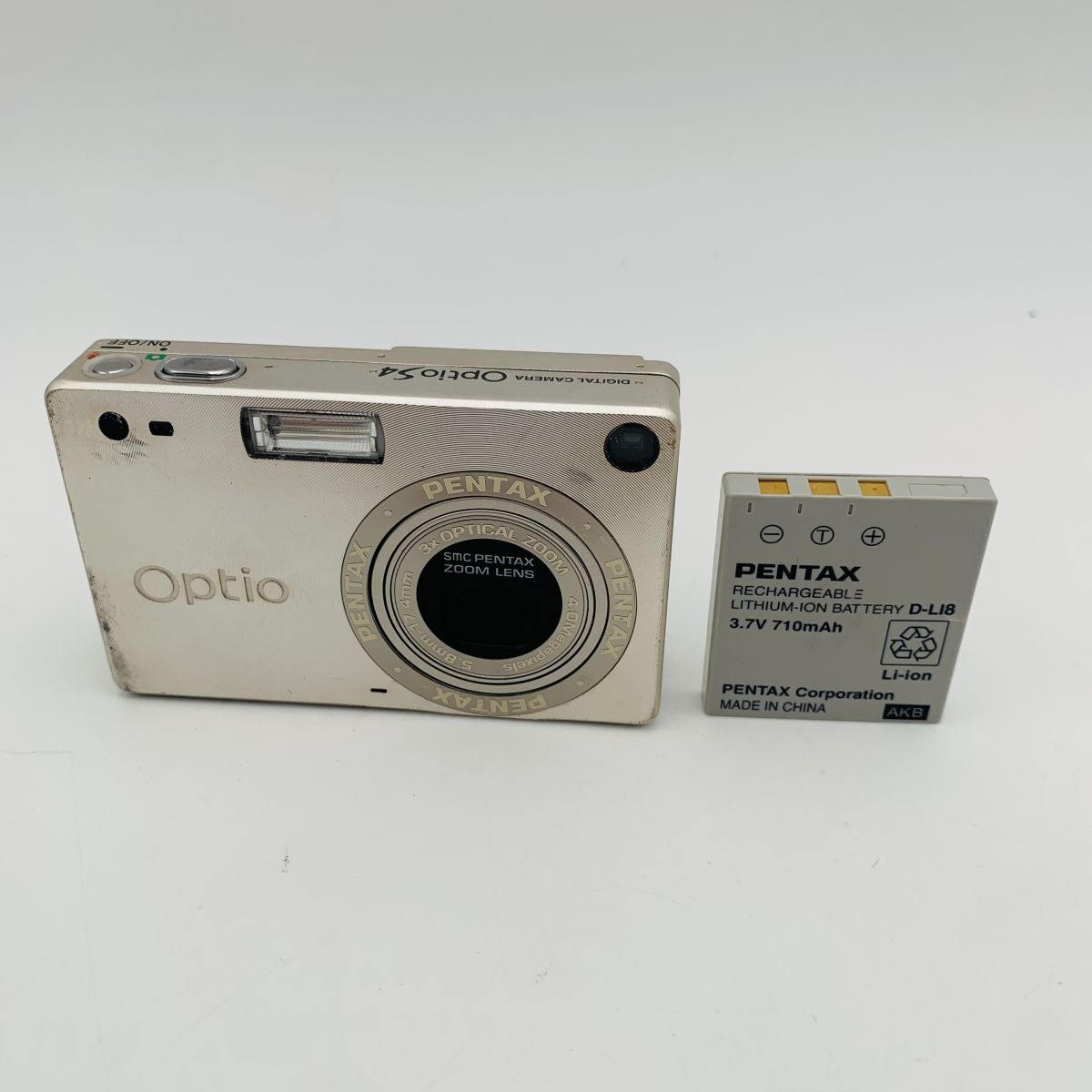 【シャッター動作OK】PENTAX Optio S4 シャンパンゴールド バッテリー付 ペンタックス コンパクトデジタルカメラ 現状品1円スタート#260519