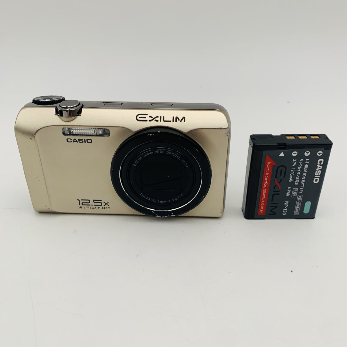 【シャッター動作OK】CASIO デジタルカメラ EXILIM ゴールド EX-H30GD バッテリー付き 現状品 1円スタート #260518