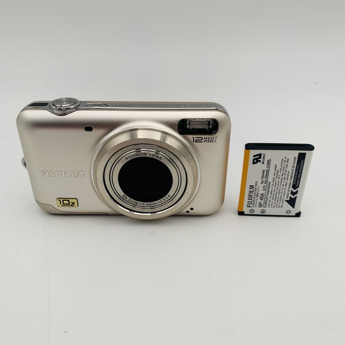 【シャッター動作OK】FUJIFILM デジタルカメラ FinePix JZ300G シャンパンゴールド バッテリー付き 現状品 1円スタート #260506