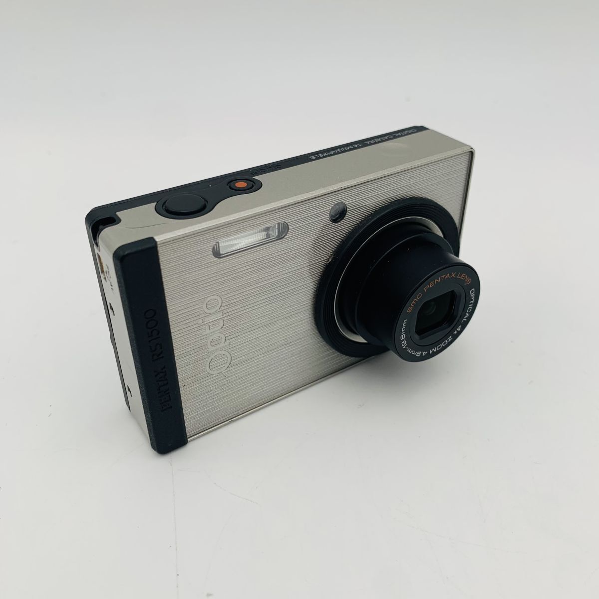 【シャッター動作OK】PENTAX Optio RS1500(シルバー) 1400万画素 27.5mm 光学4倍 バッテリー付き 現状品 1円スタート #260504