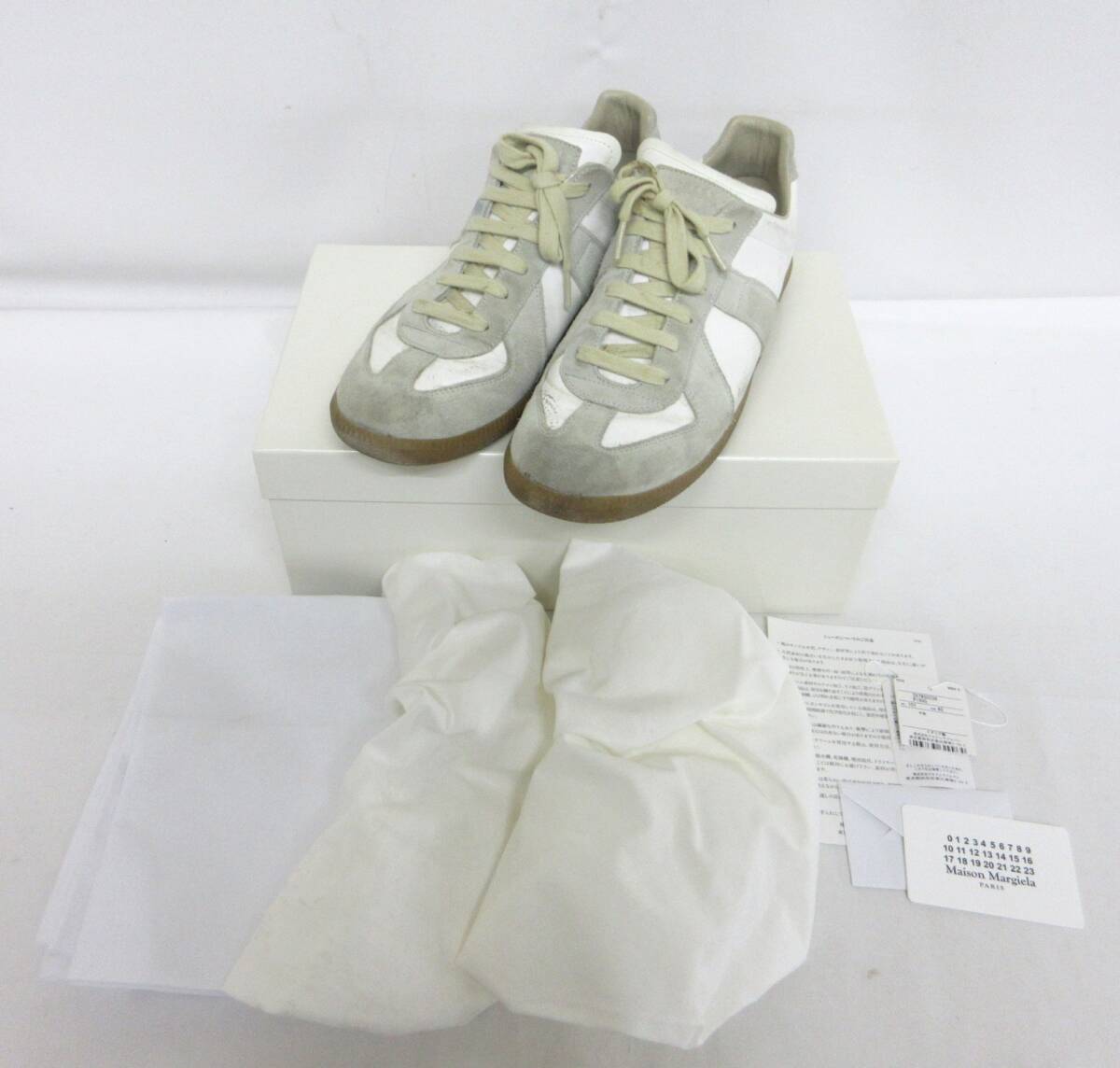 172H157E◆Maison Margiel メゾンマルジェラ REPLICA ジャーマントレーナー スニーカー S57WS0236 size43/28cm 中古