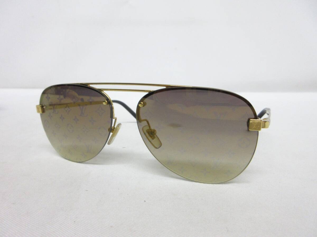 172H153H◆LOUIS VUITTON ルイヴィトン Z1020E クロックワイズ ユニセックス サングラス ケース/保存袋付き 中古