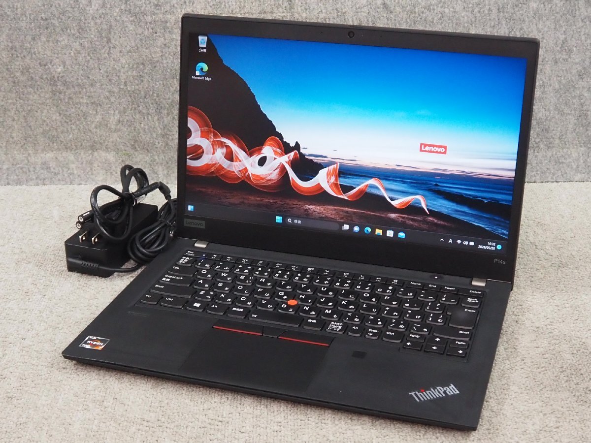 [104] ☆ Win11認証済 ☆ Lenovo ThinkPad P14s Gen1（20Y2S03W00） ☆ AMD Ryzen 7 PRO 4750U 1.70GHz/16GB/SSD 256GB/Radeon Pro ☆