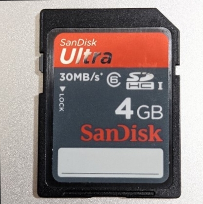 4GB SanDisk Ultra 30MB/s CLASS6 SDHCカード SDカード 動作確認済み