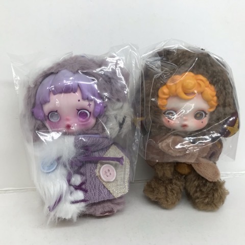 4893 POPMART SKULLPANDA You Found Me! Plush Doll Pendant スカルパンダ Ratty Bear/Sneaky Chestnut 2体セット