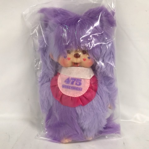 【1～5個】10424 しなこ モンチッチ キーチェーン ぬいぐるみ マスコット 475 パープル バニラの香り MONCHHICHI SHINAKO