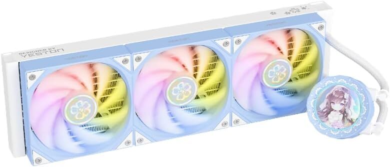 Yeston(イエストン) Sakura 360 統合CPU、Intel/AMDプラットフォームPWM温度制御ファン、水冷ラジエーターARGB同期ファンをサポート