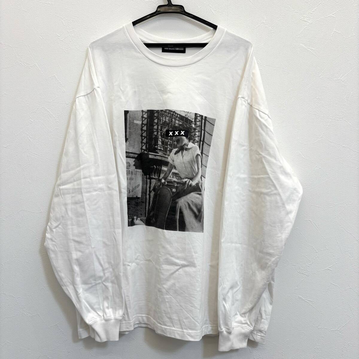 【新282】 GOD SELECTION XXX ゴッドセレクション トリプルエックス ロンT Tシャツ 長袖 フロントプリント Size XXL 中古品 