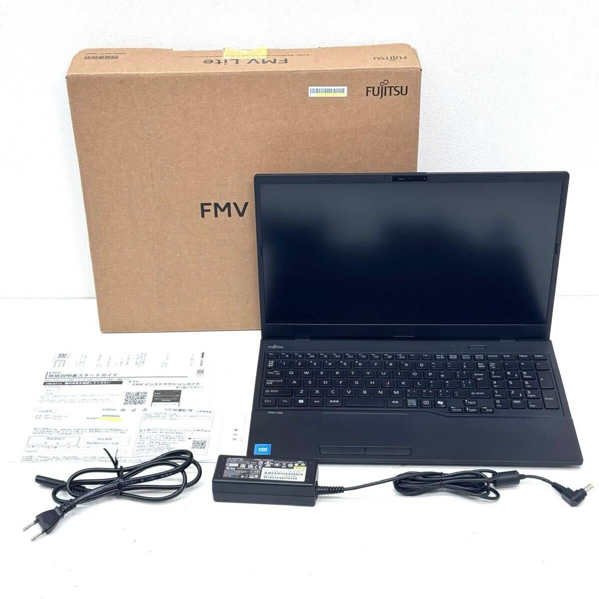 ◆ 通電確認済み ほぼ未使用 ◆ FUJITSU FMV Lite WA1/J2 ノートPC FMVWJ2A112 / ブラック Intel Celeron 7305 2025年11月製造 【6986】