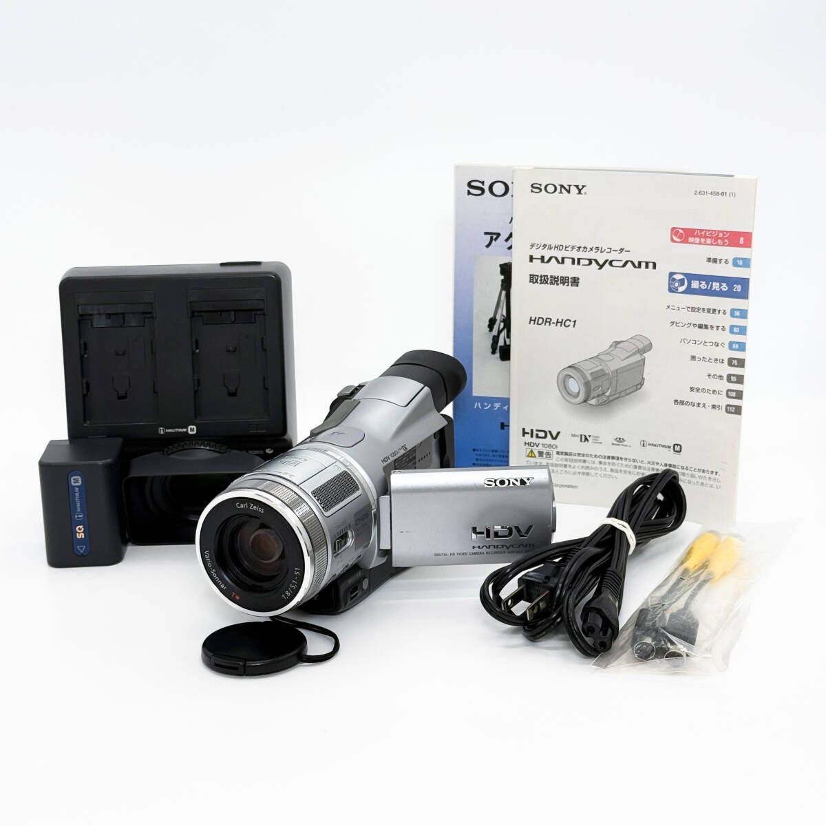 仙】◆通電OK◆ SONY ソニー ハンディカム HANDYCAM HDR-HC1 / 2005年製 / デジタルビデオカメラ/充電器 バッテリー付属 【郡5449】