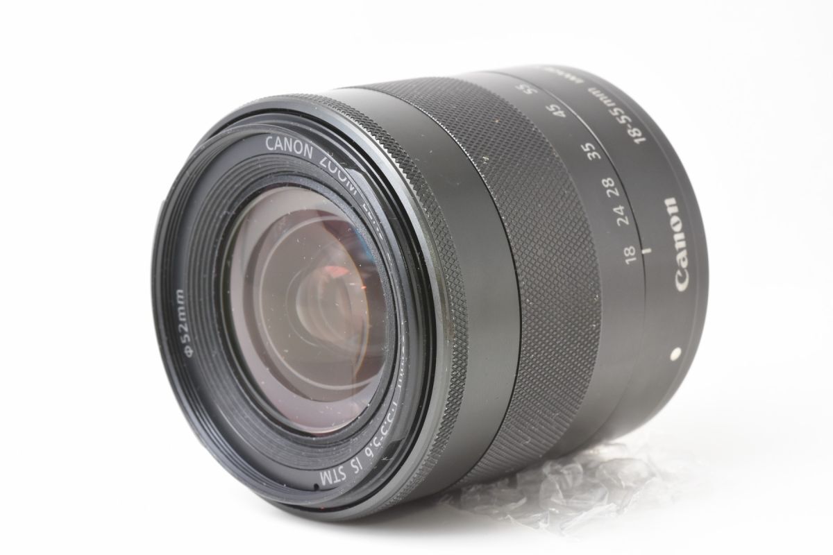 ★実用美品★ キヤノン CANON EF-M 18-55mm F3.5-5.6 IS STM グラファイト #X20#135141