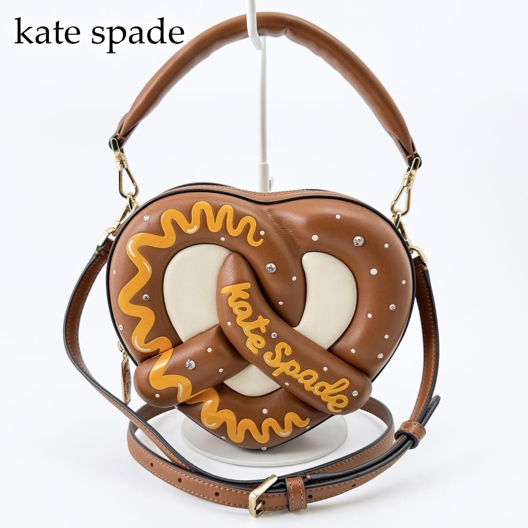 未使用級 ケイトスペード kate spade ビッグ アップル 3D プレッツェル 2way ショルダーバッグ ハンドバッグ
