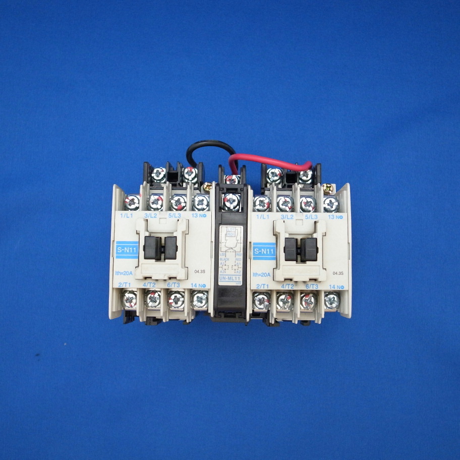 三菱電機 可逆式電磁接触器 S-2×N11（S-2xN11）コイルAC200V 中古品