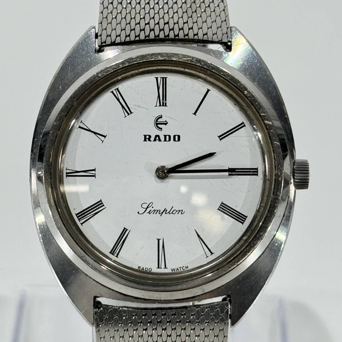 【１円～】RADO ラドー Simplon シンプロン 手巻き ローマンインデックス メンズ腕時計 ヴィンテージ アンティーク 不動品　D006