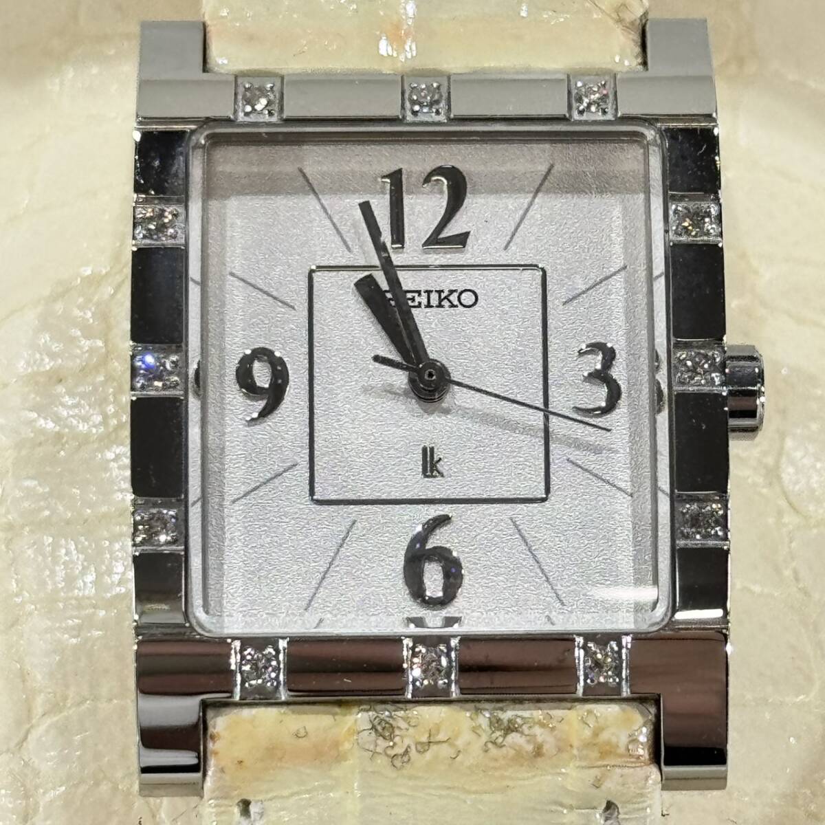 【１円～】SEIKO LUKIA by RUMIKO 限定200本 シリアル147 ダイヤベゼル スクエア 1F21-0AH0 レディース 元箱付 不動品　D009