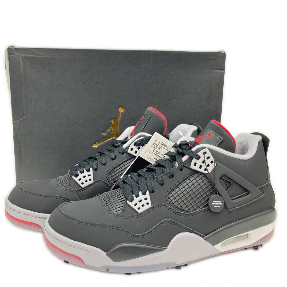 美品 NIKE ナイキ ゴルフ ゴルフシューズ ジョーダン4 ゴルフ CU9981-002 メンズ ◆2007