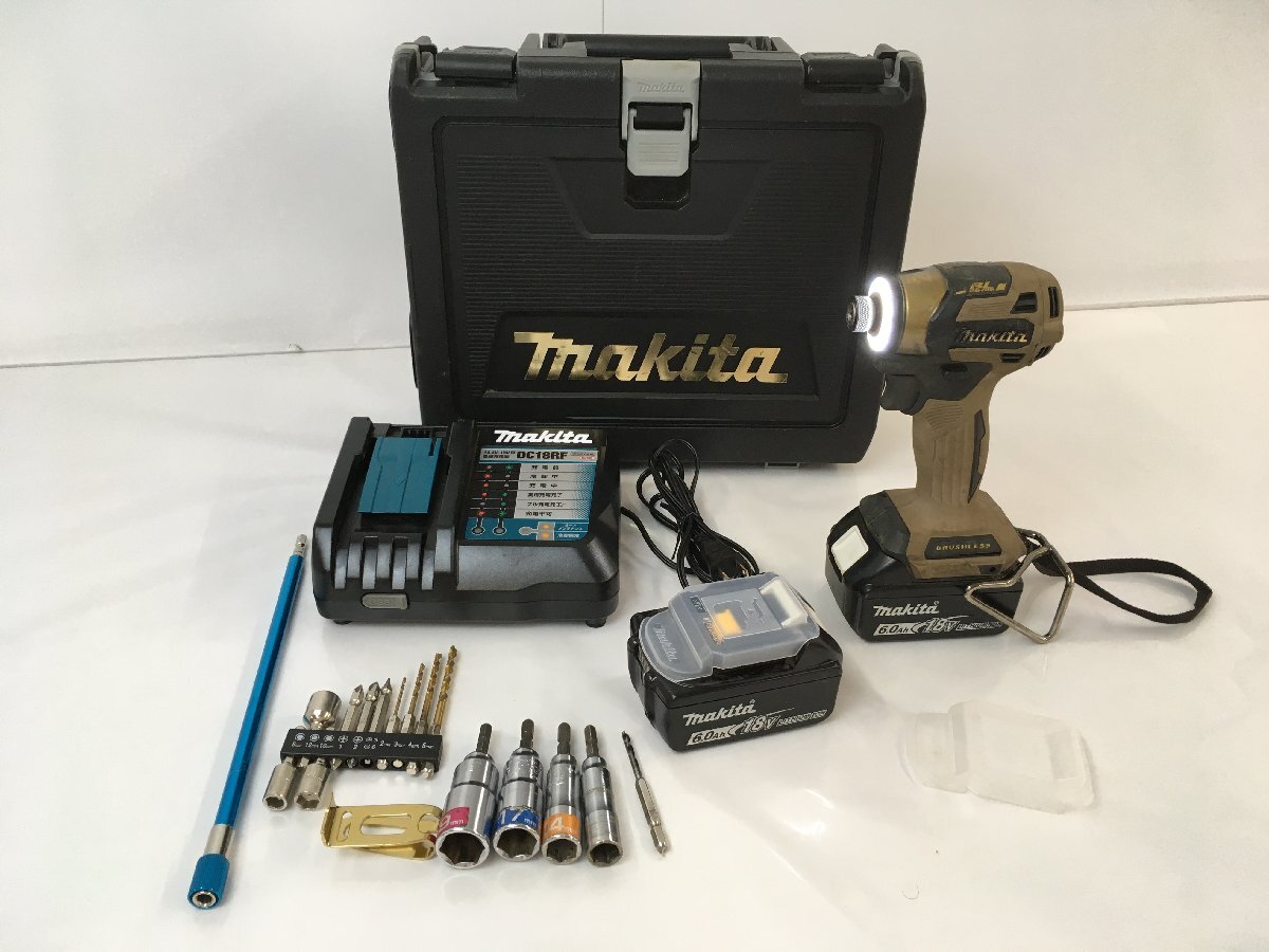 hi マキタ TD173DGXPG 充電式 インパクトドライバー 20周年モデル プレミアムグレージュ 18V makita 動作確認済み 中古 K12653 hi◇104