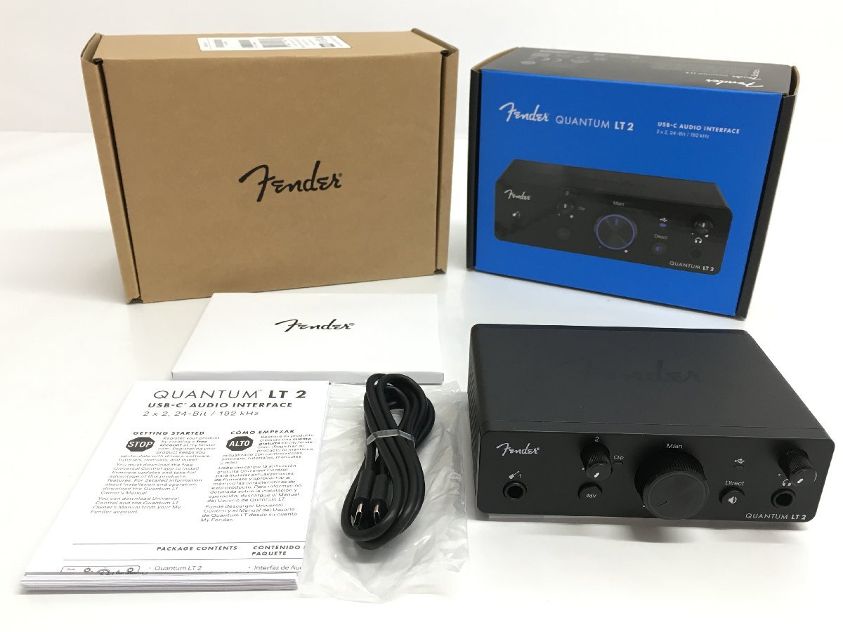Fender Quantum LT 2 オーディオインターフェイス フェンダー USB-C 通電確認済 中古 G3395 wa◇95