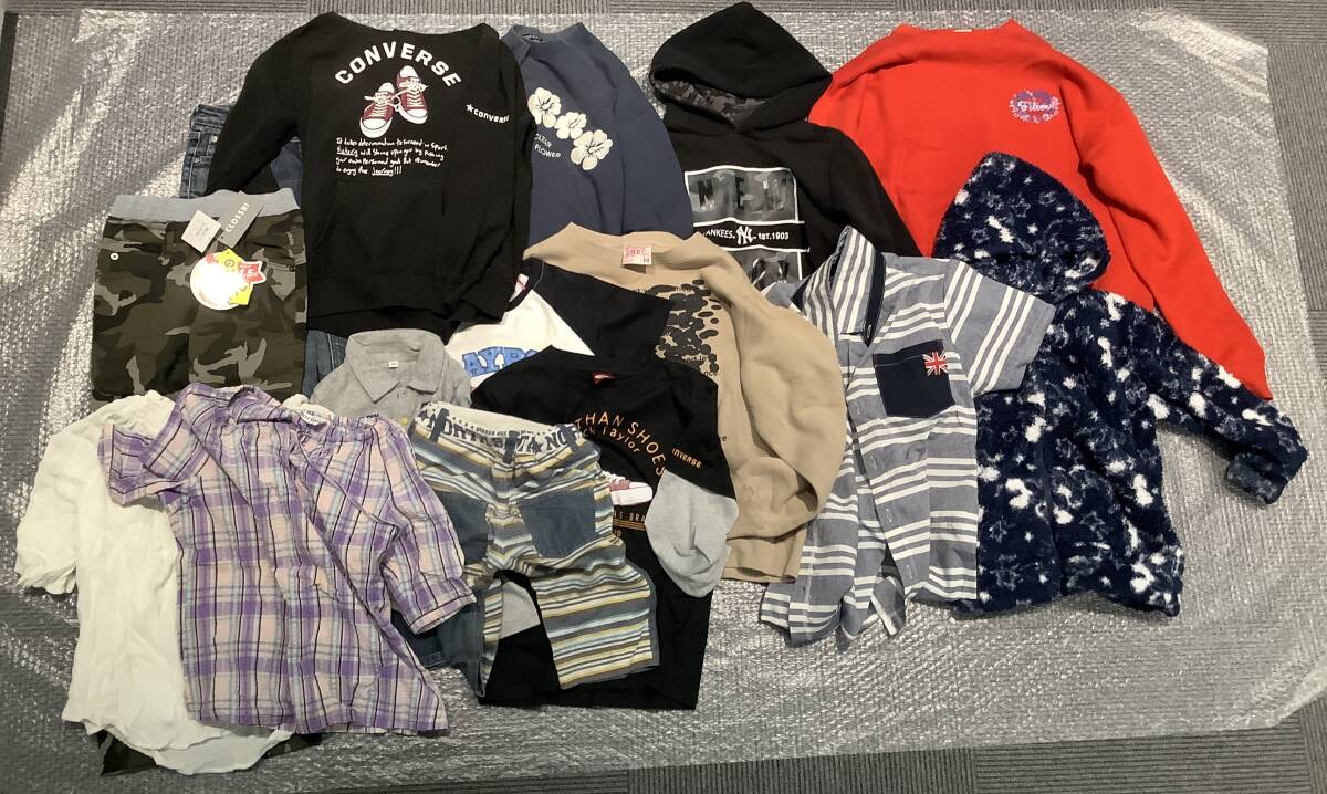n5785A 子供服まとめ おまとめ CONVERSE パーカー シャツ ズボン トレーナー 衣服 服 メンズ レディース