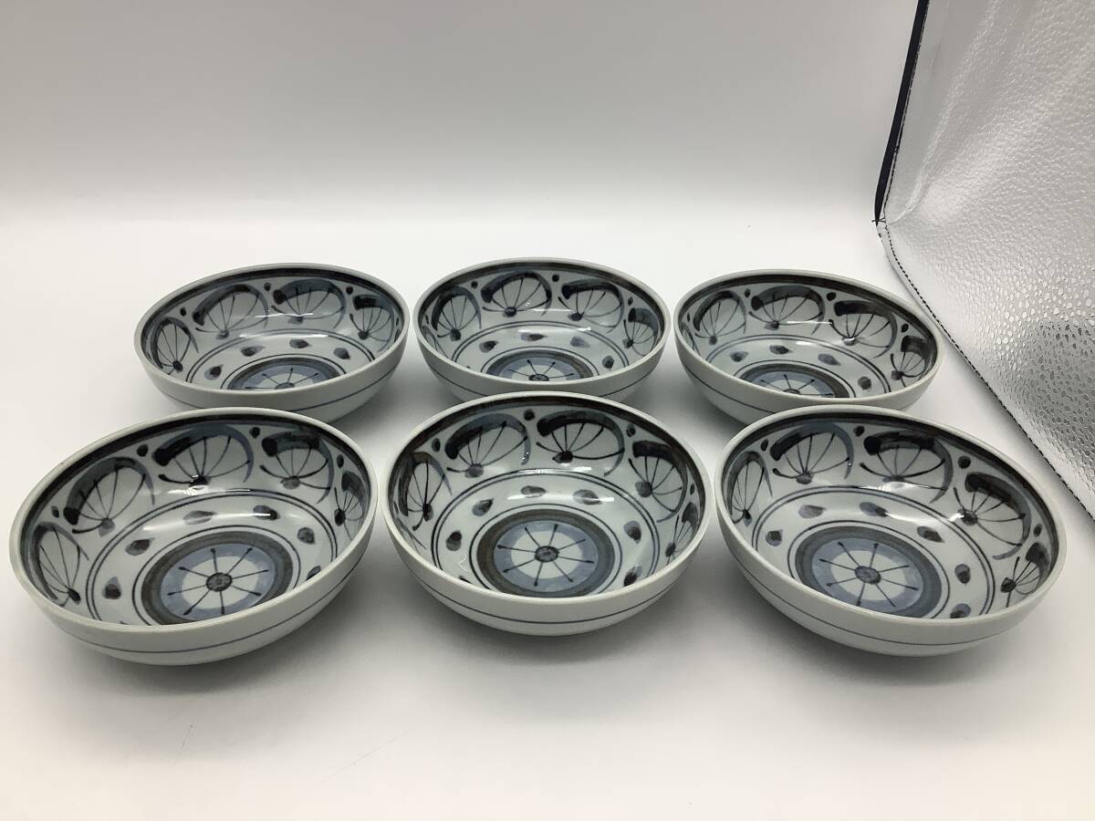 n6903 和柄 6枚 銘入り 小鉢 小皿 盛り鉢 お椀 煮物 小鉢 陶器 和食器 保管品